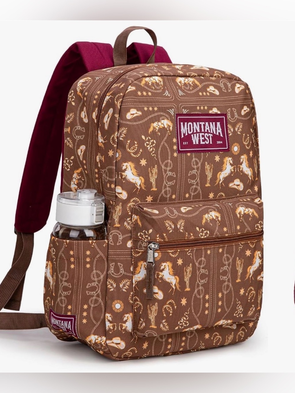 Montana West Print,2 compartment,side pocket,light,Western,Bronco,roping,cactus